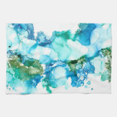 Serviette de cuisine Abstraite Blues & Greens (Horizontal)
