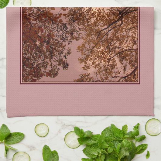 Serviette de cuisine 'Abstraite d'automne' (Plié)