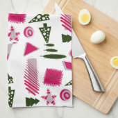 serviette de cuisine Abstraite de Noël (Quart Plié)