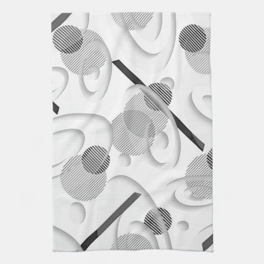 Serviette de cuisine "Abstraite grise" (Vertical)