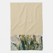 Serviette de cuisine Abstraite verte et bronzée (Vertical)