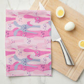 Serviette de cuisine adorable du motif | de lapins (Quart Plié)