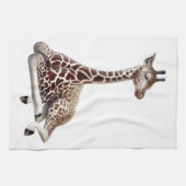 Serviette de cuisine africaine de girafe au repos (Horizontal)