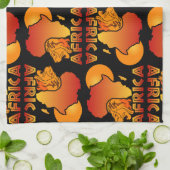 Serviette de cuisine AFRIQUE colorée (Plié)