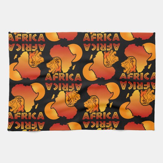 Serviette de cuisine AFRIQUE colorée (Horizontal)