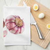 Serviette de cuisine "ail" (Quart Plié)