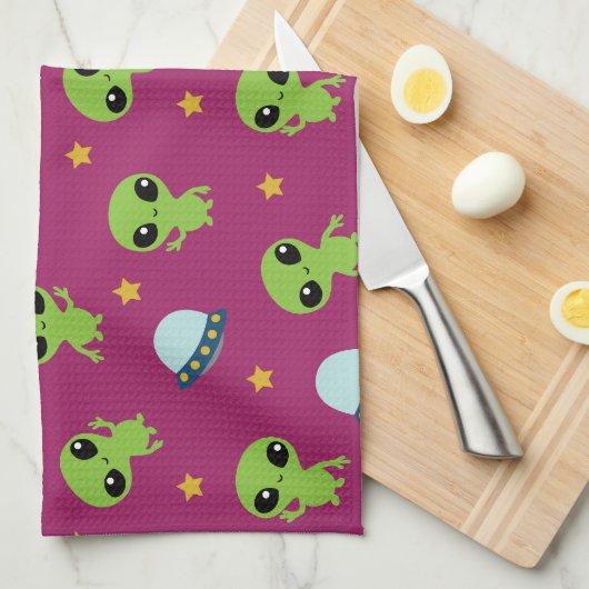 Serviette de cuisine Alien (Quart Plié)