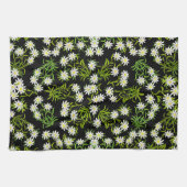 Serviette de cuisine alpine de fleurs d'edelweiss (Horizontal)