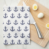 Serviette de cuisine-Ancres (Quart Plié)