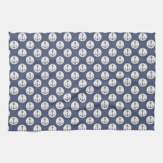 Serviette de cuisine/Ancres Nautica (Horizontal)