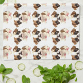 Serviette de cuisine anglaise de bouledogue (Plié)