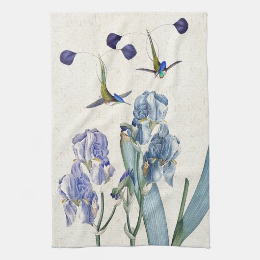 Serviette de cuisine animale de fleur d'iris (Vertical)