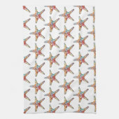 Serviette de cuisine arc-en-ciel de poisson étoilé (Vertical)