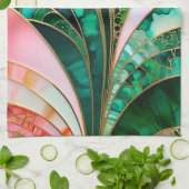 Serviette de cuisine Art déco colorée (Plié)