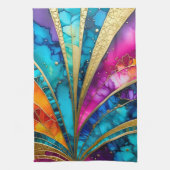 Serviette de cuisine Art déco colorée (Vertical)