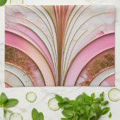 Serviette de cuisine Art déco colorée (Plié)