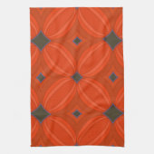 Serviette de cuisine Art déco orange (Vertical)