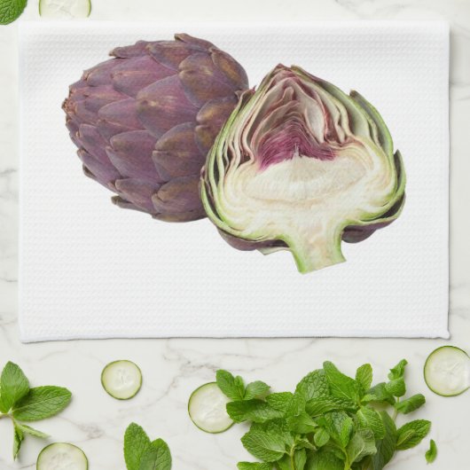 Serviette de cuisine 'Artichoke rouge' (Plié)