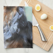 Serviette de cuisine artistique de photo de berger (Quart Plié)