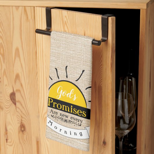 Serviette de cuisine aspect lin Promises (Pliage en tiers)