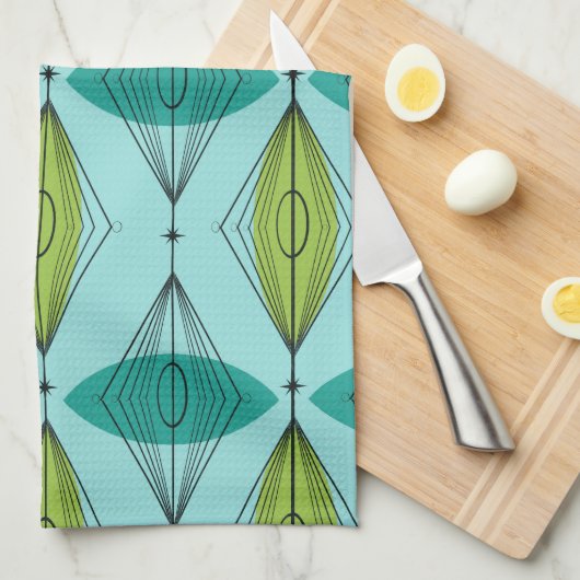 Serviette de cuisine atomique d'Ogee et de (Quart Plié)