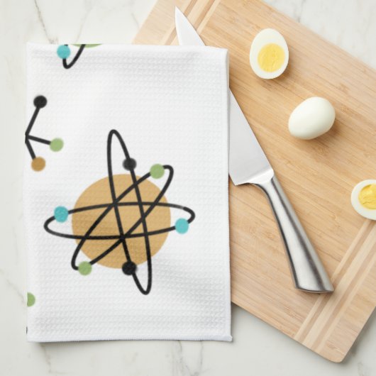 Serviette de cuisine atomique du milieu du siècle (Quart Plié)