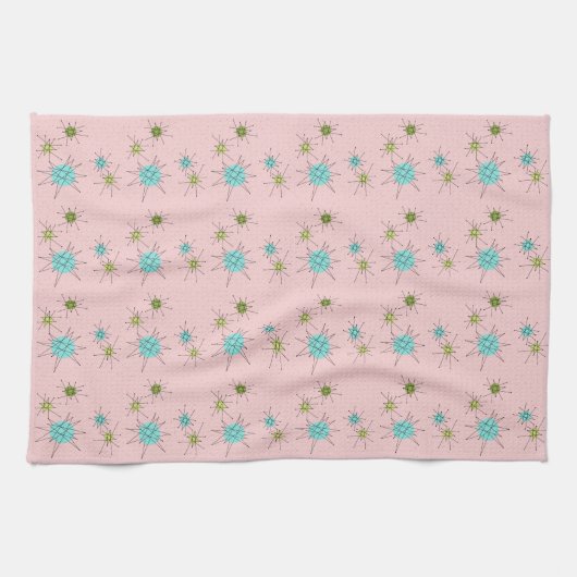 Serviette de cuisine atomique iconique rose de (Horizontal)