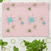 Serviette de cuisine atomique iconique rose de (Plié)