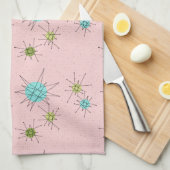 Serviette de cuisine atomique iconique rose de (Quart Plié)