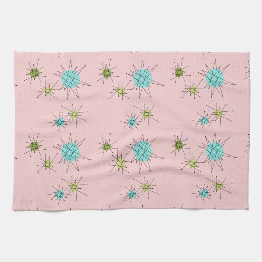Serviette de cuisine atomique iconique rose de (Horizontal)
