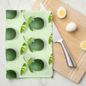 Serviette de cuisine au citron vert (Quart Plié)