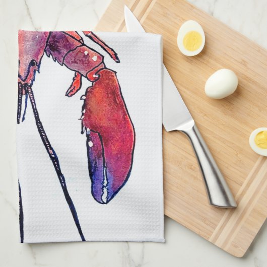 Serviette de cuisine au homard de la Nouvelle-Angl (Quart Plié)