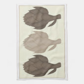 Serviette de cuisine aux 3 artichauts (Vertical)