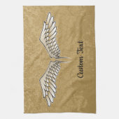 Serviette de cuisine aux ailes beiges (Vertical)