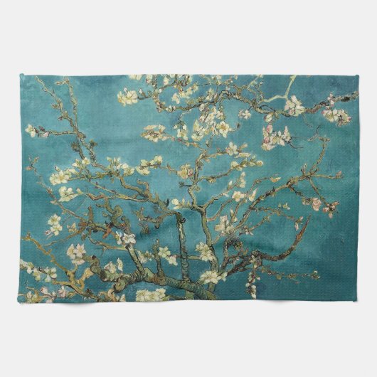 Serviette de cuisine aux amandes en fleurs (Horizontal)