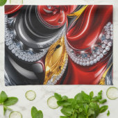 Serviette de cuisine aux couleurs allemandes Desig (Plié)