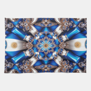 Serviette de cuisine aux couleurs argentines Desig