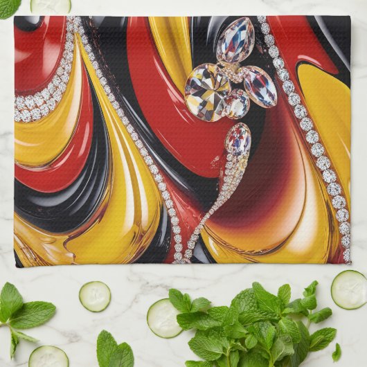 Serviette de cuisine aux couleurs belges Design (Plié)