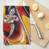 Serviette de cuisine aux couleurs belges Design (Quart Plié)