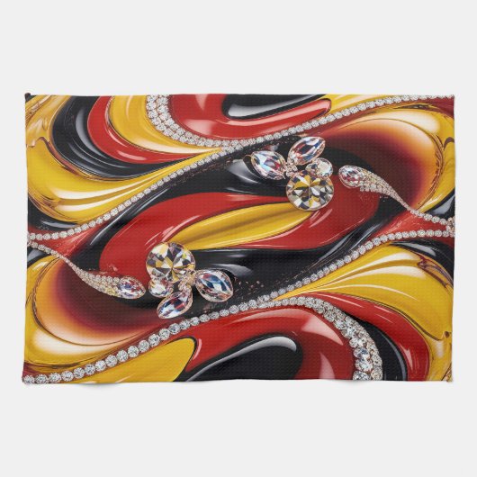 Serviette de cuisine aux couleurs belges Design (Horizontal)