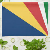 Serviette de cuisine aux couleurs des Seychelles D (Plié)
