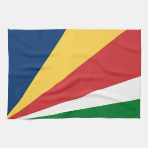 Serviette de cuisine aux couleurs des Seychelles D