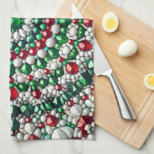 Serviette de cuisine aux couleurs italiennes Desig (Quart Plié)