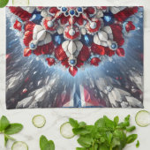 Serviette de cuisine aux couleurs norvégiennes Des (Plié)