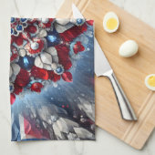 Serviette de cuisine aux couleurs norvégiennes Des (Quart Plié)