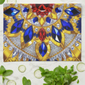 Serviette de cuisine aux couleurs roumaines Design (Plié)