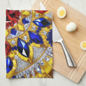 Serviette de cuisine aux couleurs roumaines Design (Quart Plié)