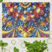 Serviette de cuisine aux couleurs roumaines Design (Plié)