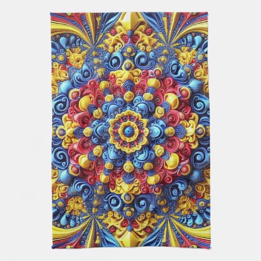 Serviette de cuisine aux couleurs roumaines Design (Vertical)