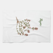 Serviette de cuisine aux fines herbes de thym (Horizontal)